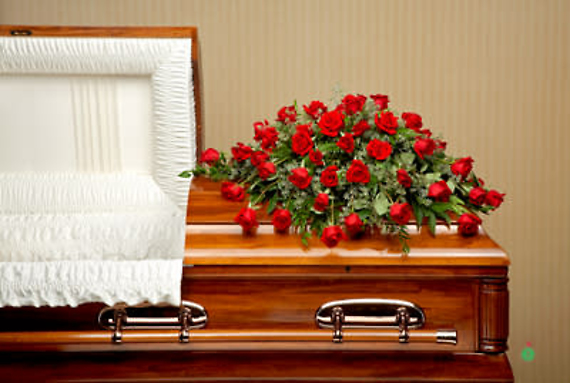 Red Rose Casket Spray